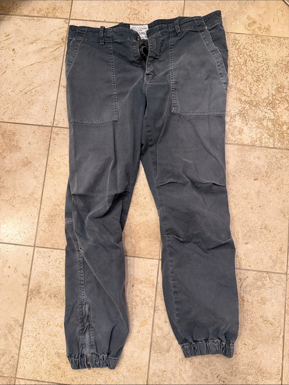 Nili Lotan Slate Gray Cargo Jogger Pants